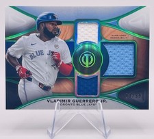Vladimir Guerrero Jr. 2025 Topps Tribute Triple Relics Game Used Green /99