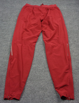 Nike Running Pants Mens M Red Elite Dri-Fit Activewear Joggers Ankle Zip