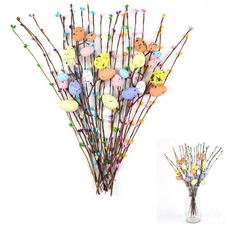 26 Pcs Artificial Easter Egg Tree Branches，Artificial Easter Branches,Egg Flo...