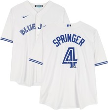 George Springer Houston Astros Signed White Nike Replica Jersey w/Horhay Insc