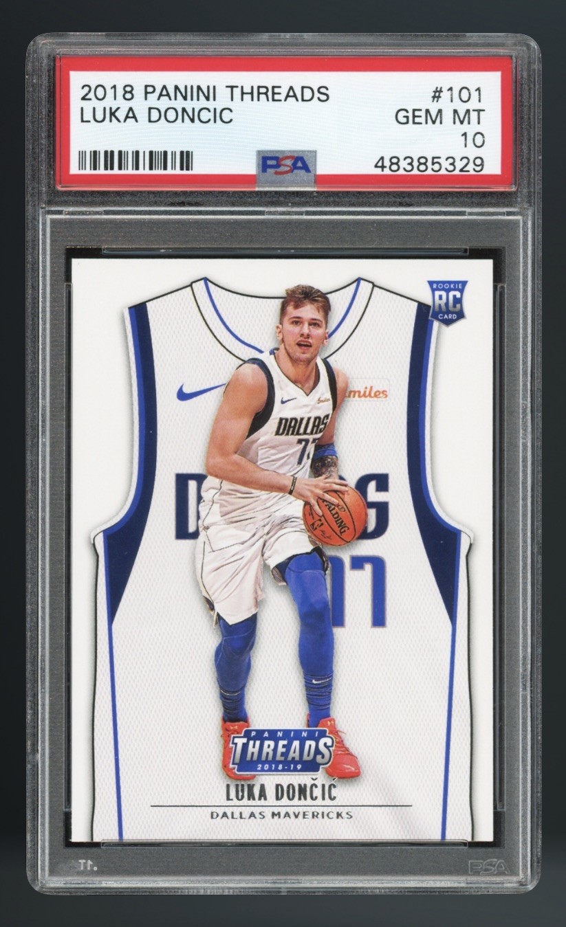 2018-19 Panini Threads #101 Luka Doncic Mavericks RC Rookie PSA 10 GEM MINT
