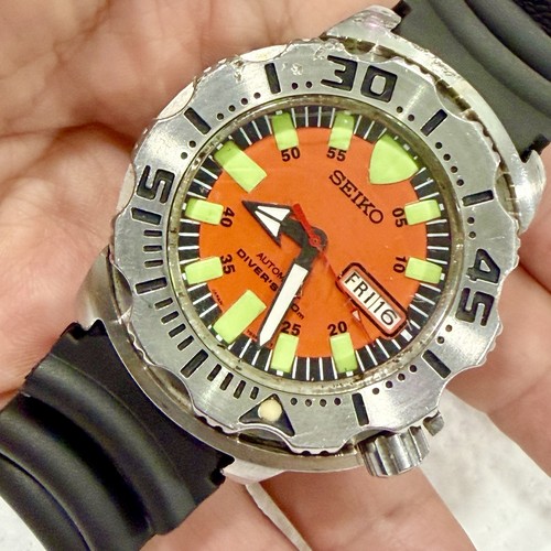Vintage SEIKO Orange Monster SKX781 Divers Day/Date Men’s 42mm Watch RUNS! READ!