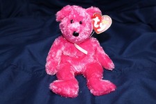 NEW TY BEANIE BABY Sherbert Bear 2002 Hot Pink