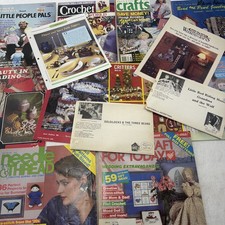 Vintage Lot of 11 Various Needlecraft Pattern Books Magazines Sewing CrossStitch