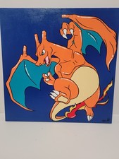 Charizard Handpainted Canvas 20" x 20"