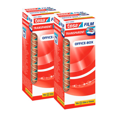 20 x tesa 57371 Klebefilm Klebeband tesafilm  transparent 33mx15mm