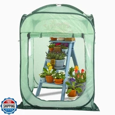 Porayhut Pop Up Greenhouse Tent,Portable X-Large Walk-in Flower House ,Indoor