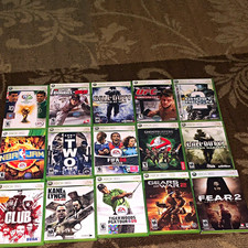 Xbox 360 Video Game Lot 15 Mixed Titles w/ Cases EA Sports 2K Activision