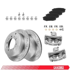 For 2007-2015 Toyota Tundra 2008-2015 Sequoia Rear Brake Calipers Pads & Rotors