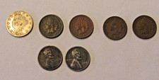 U.S. COINS COLLECTION LOT OF SEVEN - LIBERTY NICKLE, INDIAN & STEEL CENTS