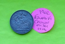 1902 UK Silver CROWN coin Edward VII (1902 - 1910) 28.07grams ESC361