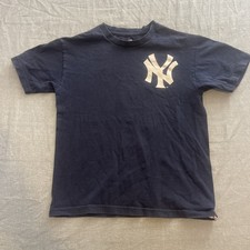 Vtg Majestic MLB New York Yankees Derek Jeter Jersey Shirt Youth Small