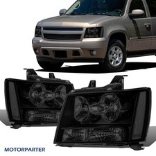 Set Smoke Headlights For 2007-2014 Chevy Suburban 1500 Tahoe Avalanche Head Lamp