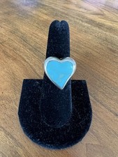 Beautiful turquoise heart ring, 925 sterling silver