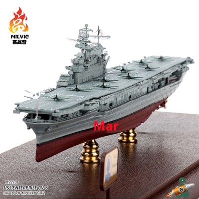 1:700 CV-6 MILVIC USS Enterprise US Navy Aircraft Carrier 1942 Ship Model Toy