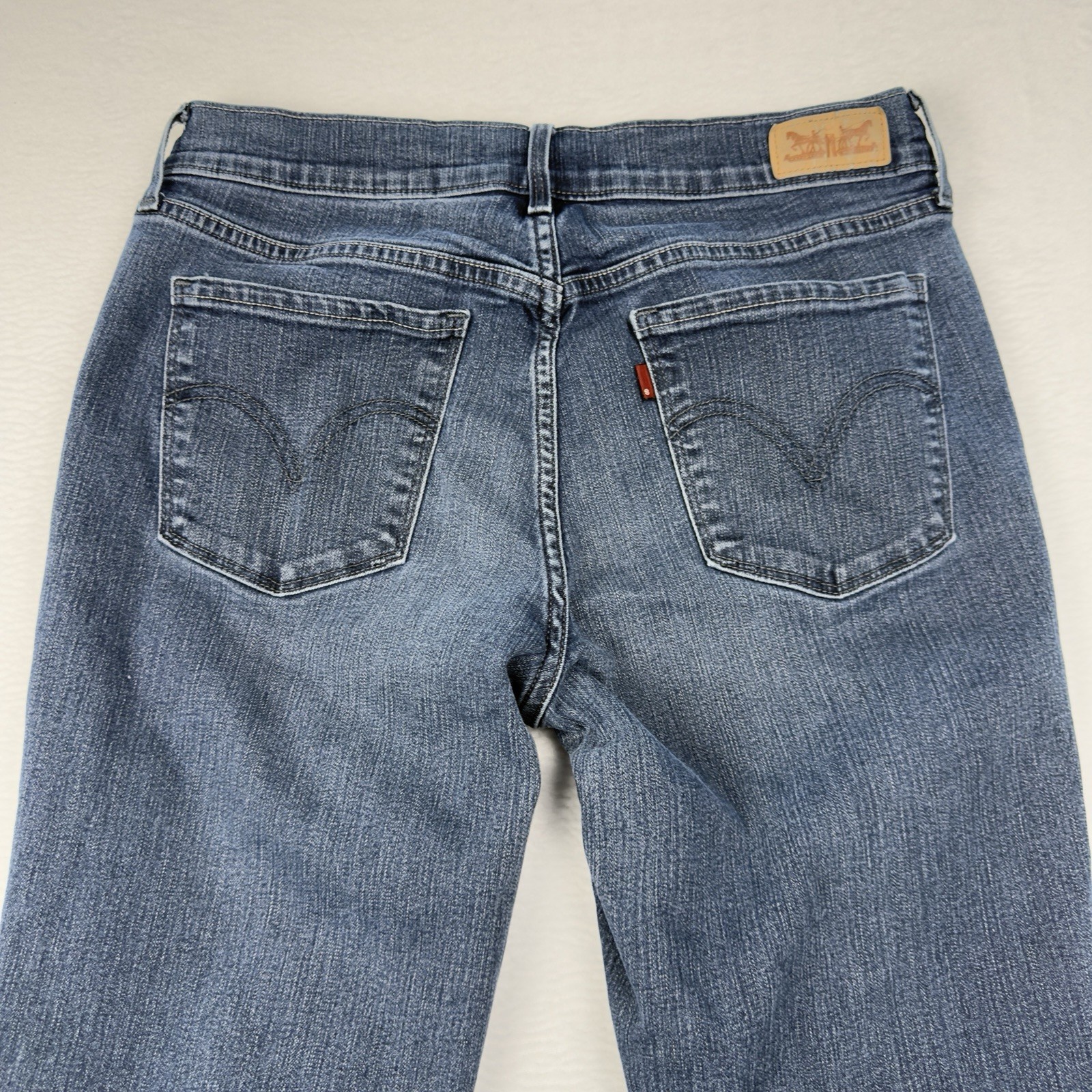 Levi's 505 Straight Leg Women's Size 6L 28x34 Cropped Jeans Dark Wash Raw Hem thumbnail 11