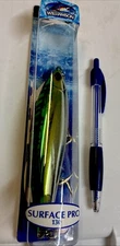Williamson Lures Surface Pro 130, Grn Mackerel, 1-5/8oz, 5.25” Long, Salt-Fresh