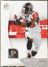 2005 SP Authentic Football Warrick Dunn #6 NM