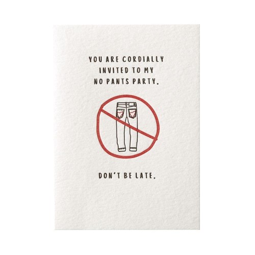 NIQUEA.D, No Party Pants Valentine's Day Card - Picture 2 of 4