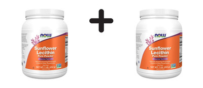 2 x Now Foods Sunflower Lecithin Pure Powder (454g) Unflavoured (71,53 EUR/kg)