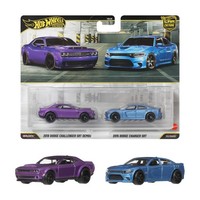 Hot Wheels Premium 2-Pack Dodge Challenger Demon / LadegeräT Srt Mini Auto JHW47