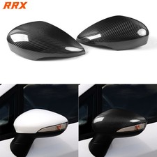 Real Dry Carbon Fiber Side Rearview Mirror Cap Cover For Ford Fiesta 2009-2014