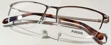 Originale FOSSIL FOS 7161/G 4IN Eyeglasses MATTE BROWN New Semirimless 56-17-150