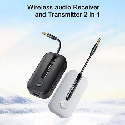 Bluetooth-compatible 5.5 TX&RX 2-in-1 Audio AUX USB Flash Drive Adapter For Car