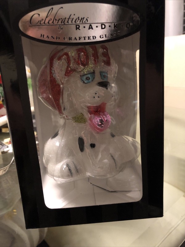 Christopher Radko~Celebrations~2013 Dalmatian Puppy Dog Christmas Ornament  New