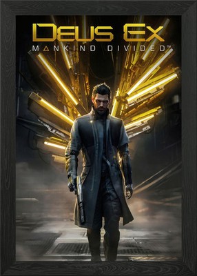 Deus Ex Mankind Divided Game Cover Gerahmtes Wandbild Poster Druck Bild