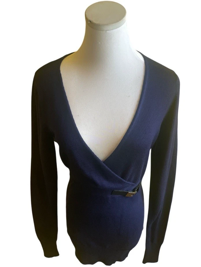 Свитер женский Patty Boutik средний с V-образным вырезом академический офис опрятный старые деньги  - Изображение 3 из 4