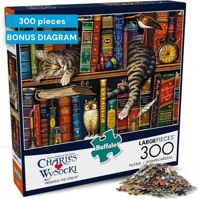 Charles Wysocki, Frederick the Literate, 300 Piece Puzzle | Jigsaw Puzzles for