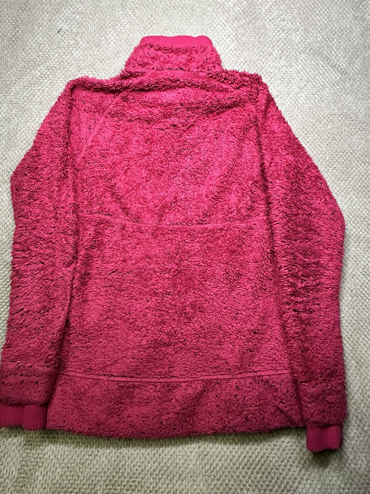 The North Face Women’s Long Sleeve Full Zip Fluffy Hoodie Pink Medium image 5