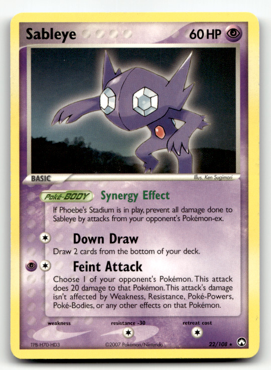 Sableye 22/108 Normal Rare Power Keepers LP