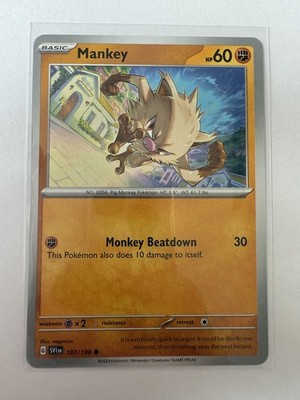 Mankey | 107/198 | Common | Scarlet & Violet Base Set | Pokemon TCG