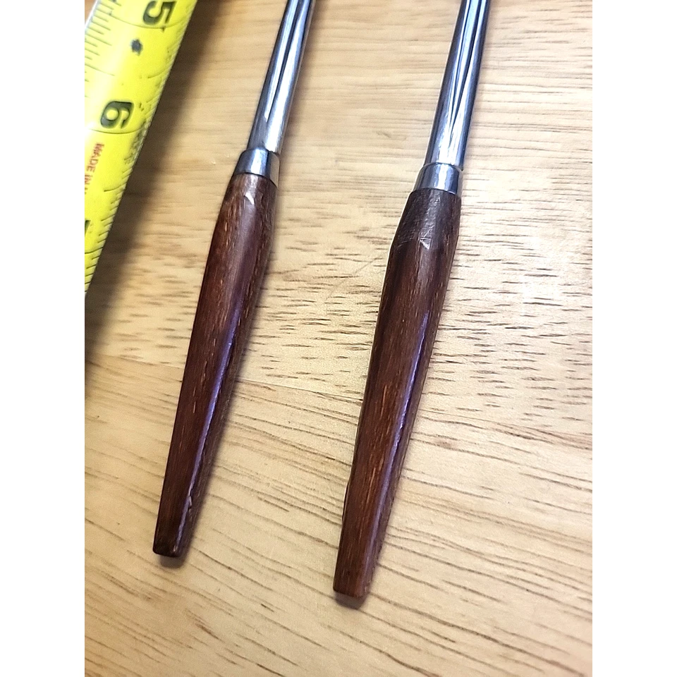 2 cucharas de té helado mango de madera acero inoxidable Holanda 8,5" cucharas agitadoras Foto 2 de 3