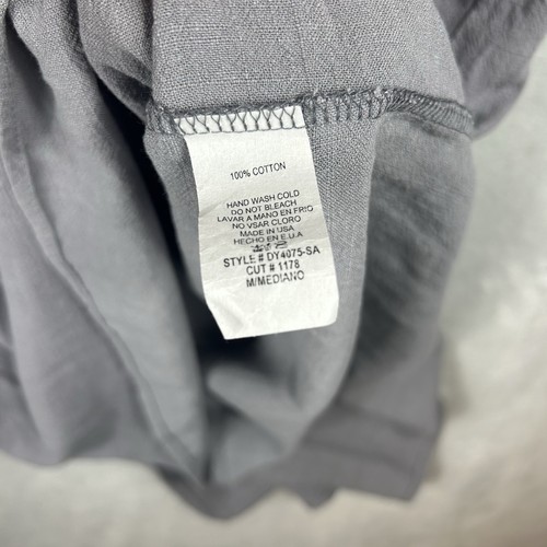 Piper & Scoot Dress Medium Shift Gray Cotton Boho Lagenlook Quality - Picture 4 of 7