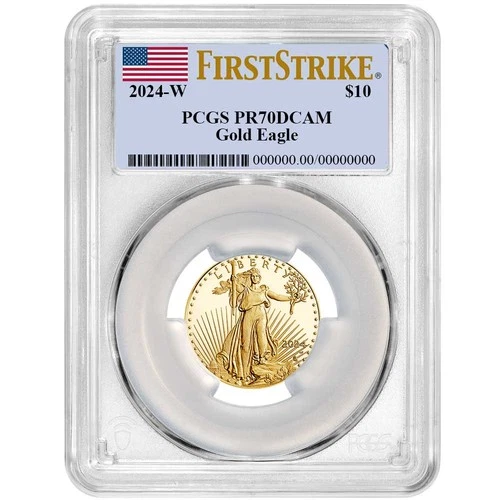 2024-W $10 1/4-oz Proof American Gold Eagle PCGS PR70DCAM FS Flag Label