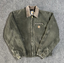 Vintage Carhartt J97 RARE Moss Green Detroit Jacket Size L