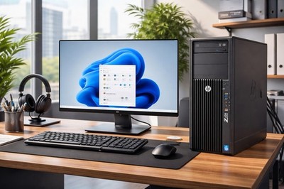 HP Z420 Windows 11 Pro Workstation PC 32GB Xeon 3,6GHz 500GB SSD NVIDIA K2000
