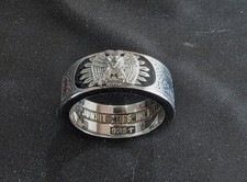 Vintage Scottish Rite Master Mason Masonic 32 Double Eagle Symbol Sterling Ring