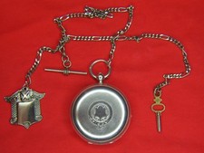 Hunter Pocket Watch Stirling Silver hm 1885 V S Nesbit Perth