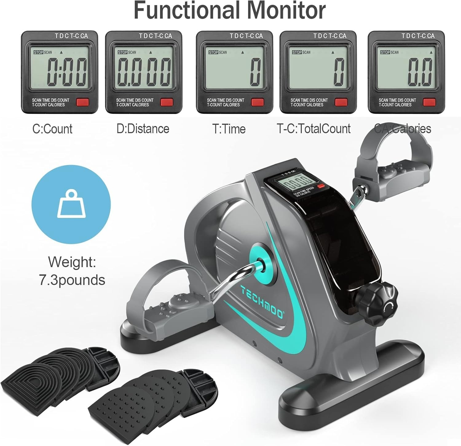 Seniors Mini Bike Pedal Exerciser with Massage Points for Comfort and Mobility