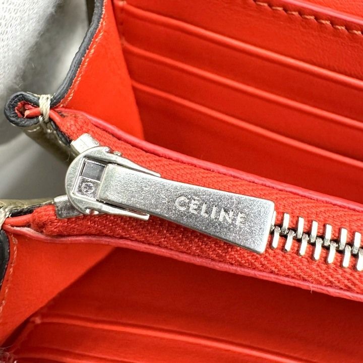 CELINE Large Flap Multi-Function Long Wallet Beig… - image 9