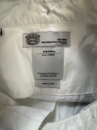 Visvim Japan Brand Carp Print White Long Sleeve Button Shirt Size 4 - Picture 4 of 15