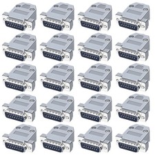 20 PCS DB15 Solder Connector 2 Row 15 Pin RS232 DSUB Breakout Terminal Male