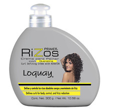 LOQUAY: Curl Defining Cr me with Keratin / Defines Curl for Body, Control and Fr