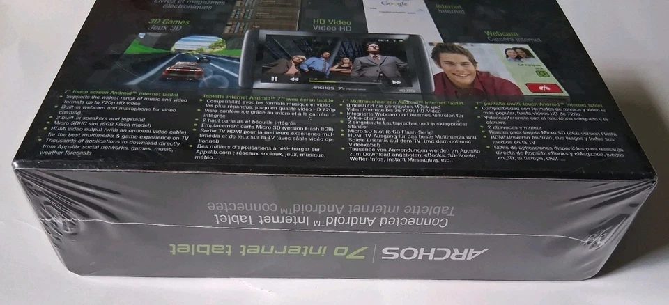 Archos 70 8 GB Wi-Fi Internet Tablet - Black (501582) Brand NEW Sealed! - Image 4 of 4