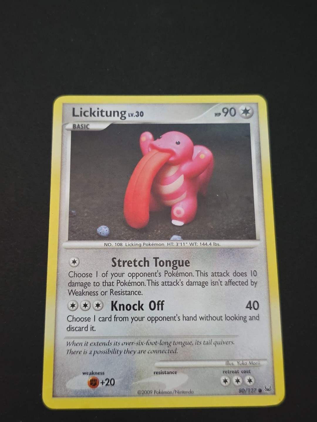 Lickitung 80/127 Platinum 2009 Yuka Morii Art Pokemon TCG Card