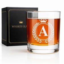 Fathers Day Personalized Whiskey Glasses Gifts for Men, Rocks Old Fashioned G...
